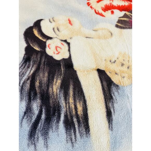 Gorgeous Plush Throw Blanket 94x82" Colorful Native American Chief Carrying Lady - Picture 6 of 15